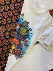 Vintage front and back fish t shirt - XL