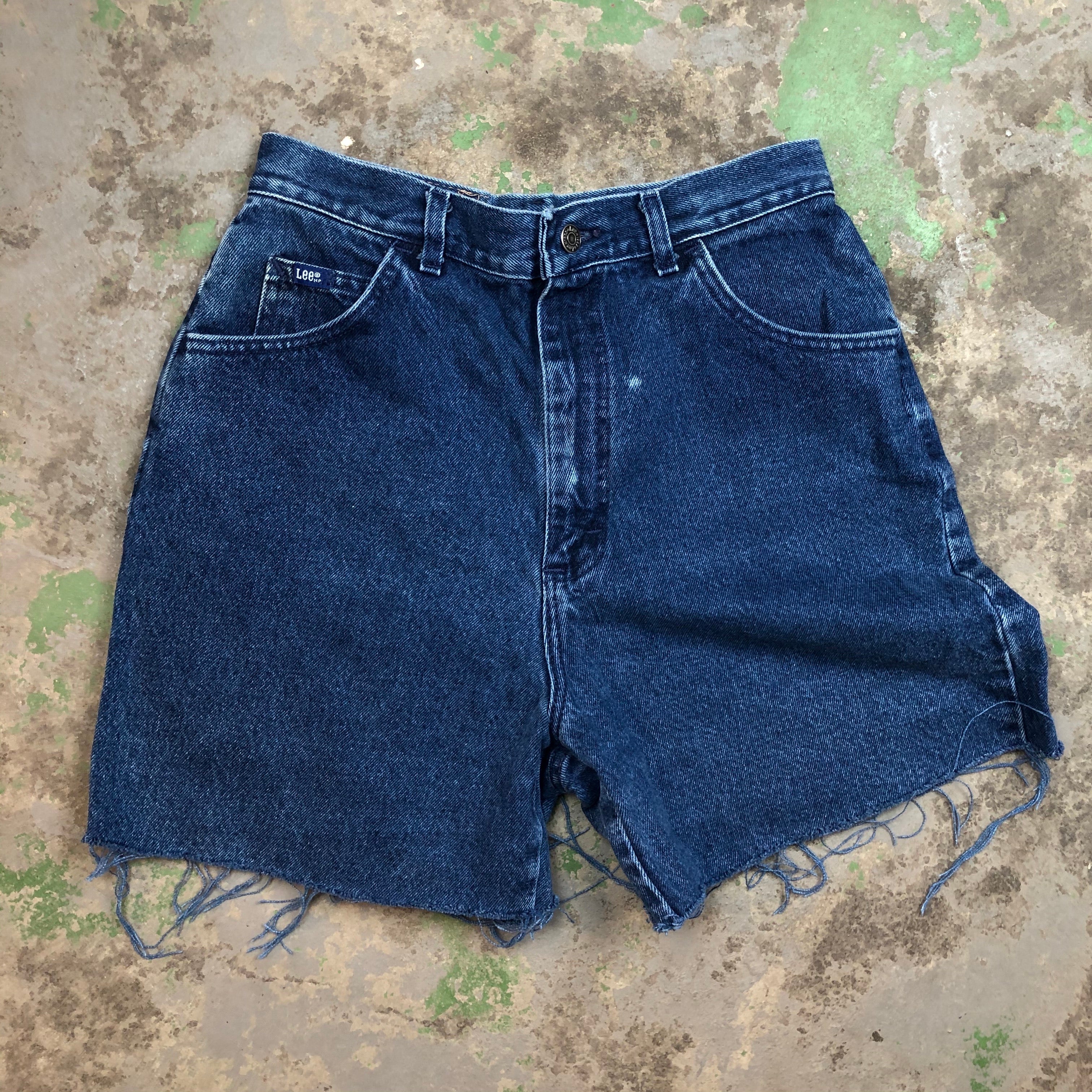 Dark wash Lee denim shorts