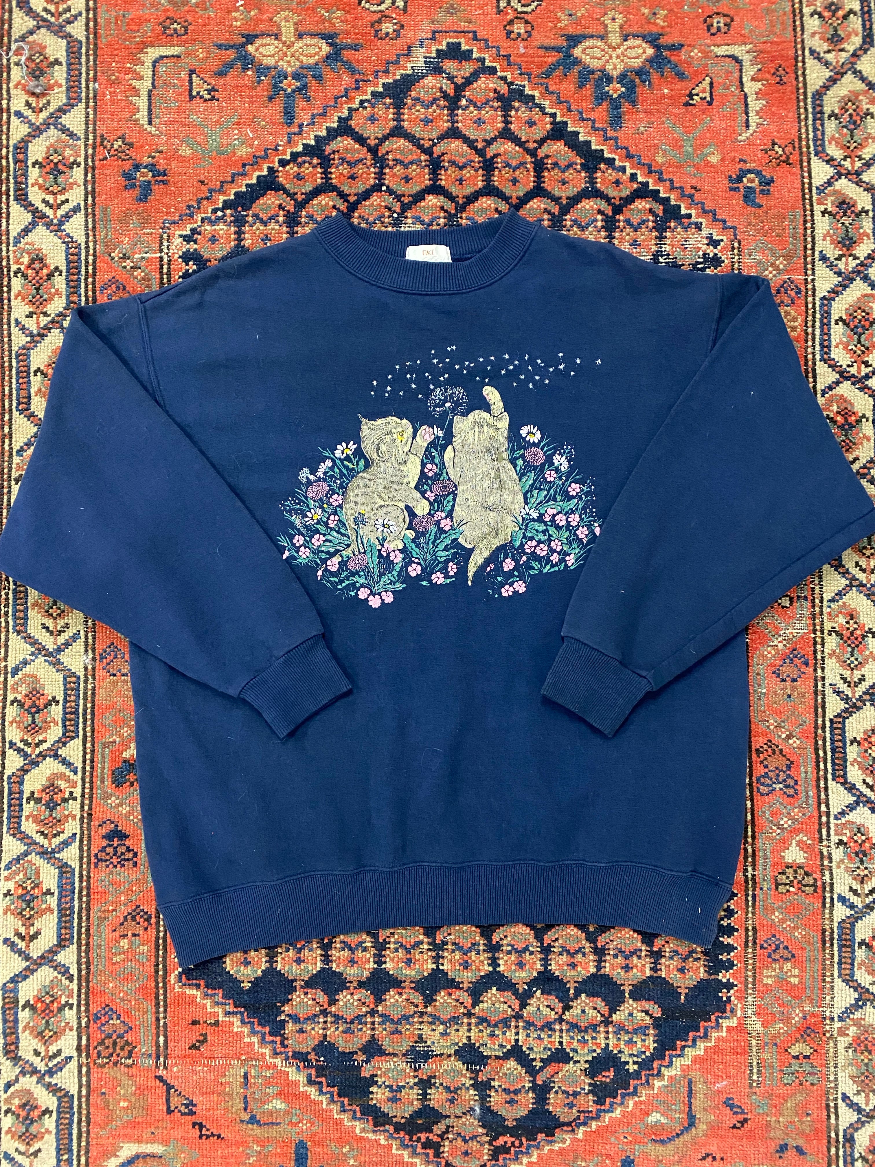 Vintage Cat Crewneck - M