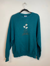 Load image into Gallery viewer, Vintage Hand Painted Flower Crewneck - M