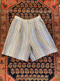 90s Striped High Waisted Shorts - 26in