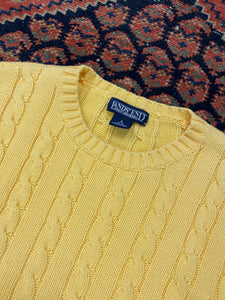 Vintage Yellow Cable Knit - S