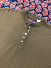 Load image into Gallery viewer, Vintage Brown Henley Shirt - L