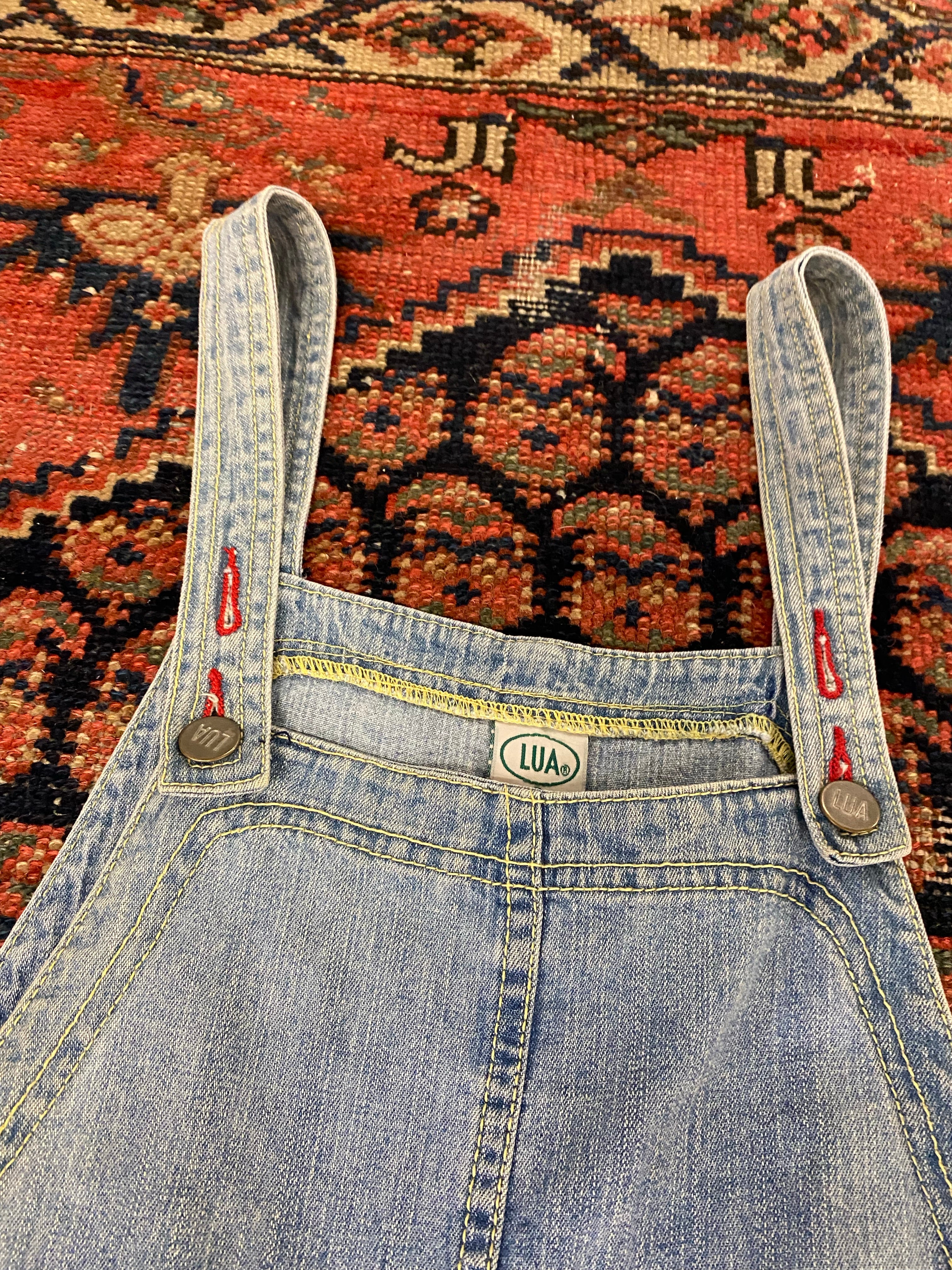 90s Denim Dress With Back Tie - S