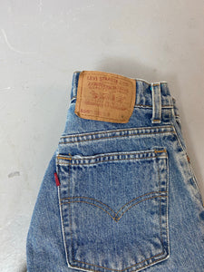 Vintage High Waisted Levi’s Frayed Denim Shorts - 30in