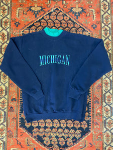Vintage Mock-neck Michigan Crewneck - M