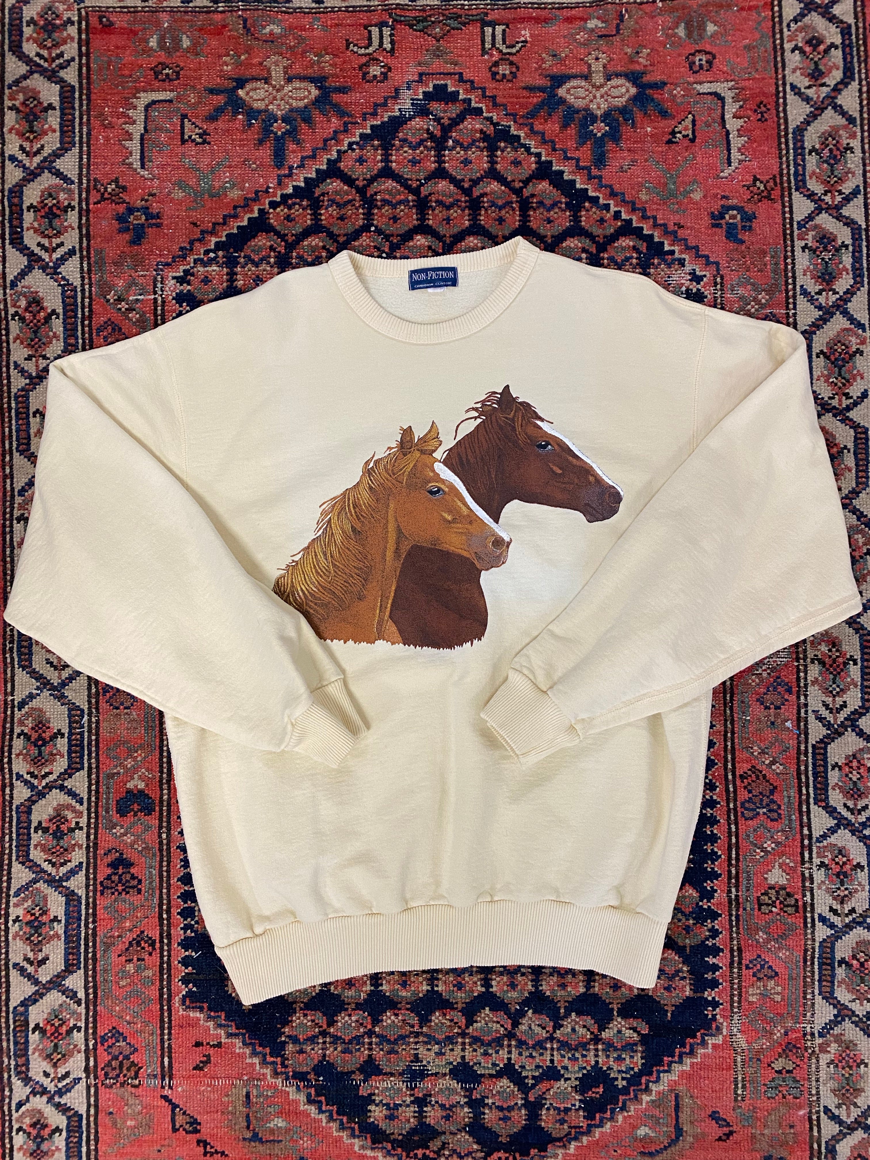 90s Horse Crewneck - L