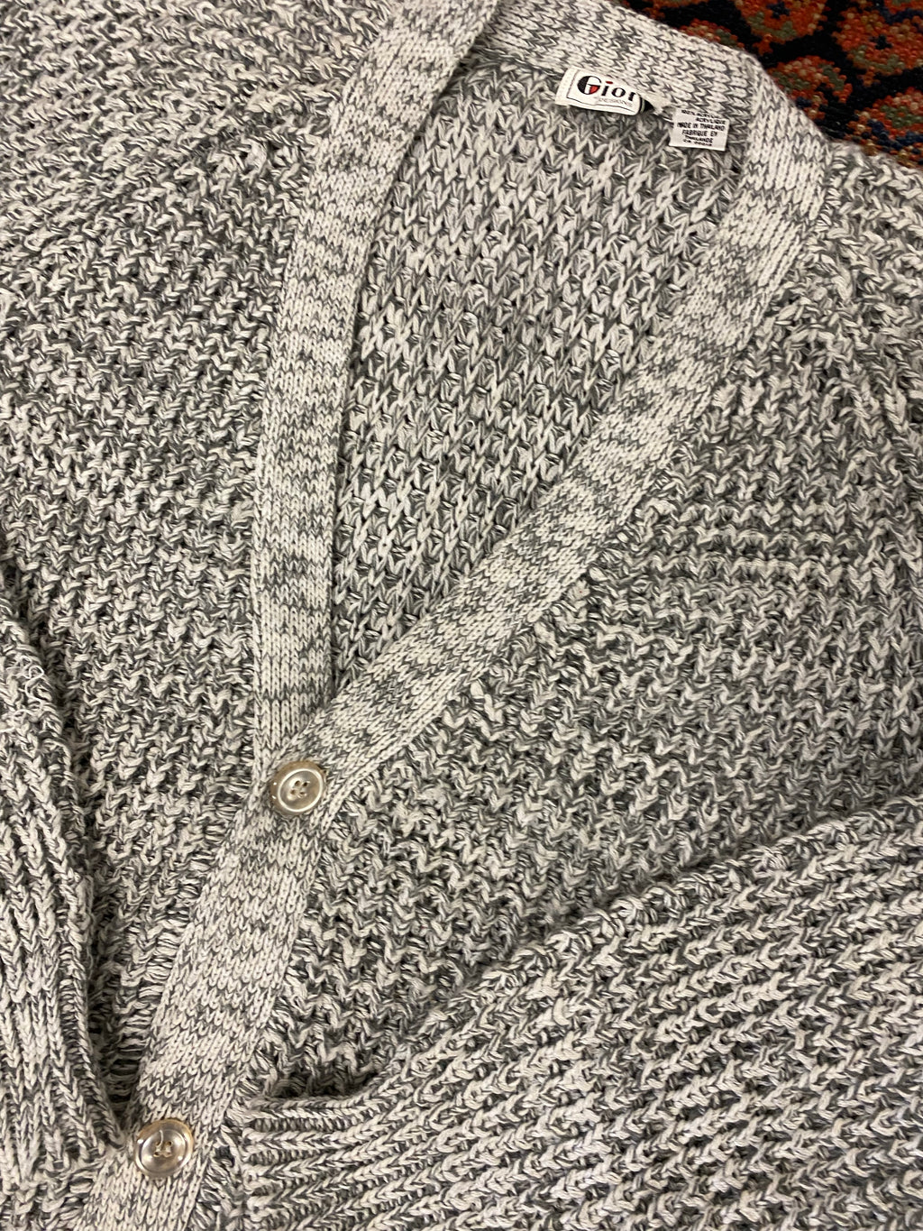 Vintage Thick Knit Cardigan - L