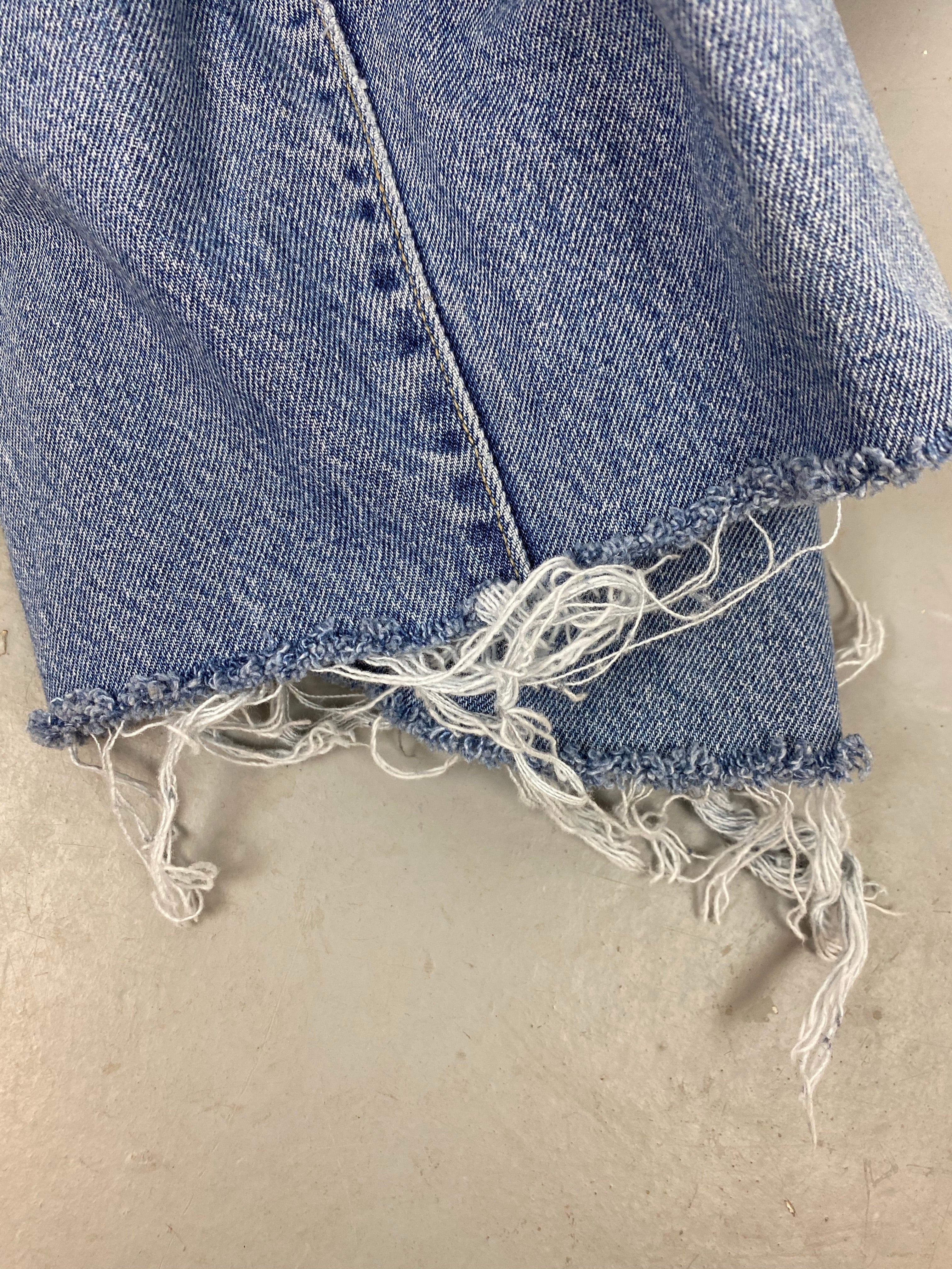 90s blue notes high waisted denim shorts - 29in