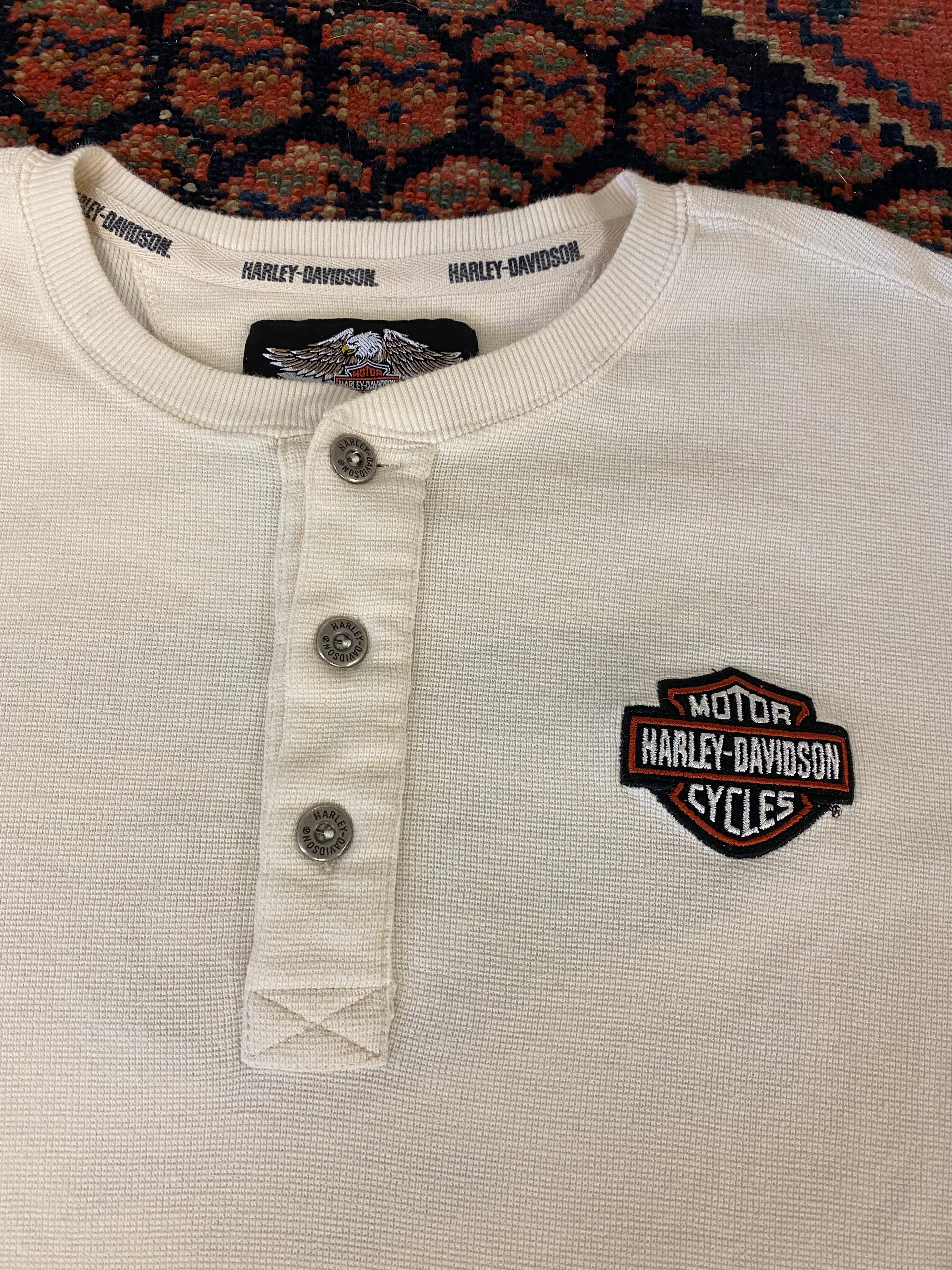 Vintage Embroidered Harley Davidson Long-Sleeve - L