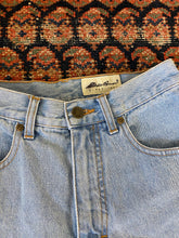 Load image into Gallery viewer, 90s Hemmed Denim High Waisted Shorts - 27in