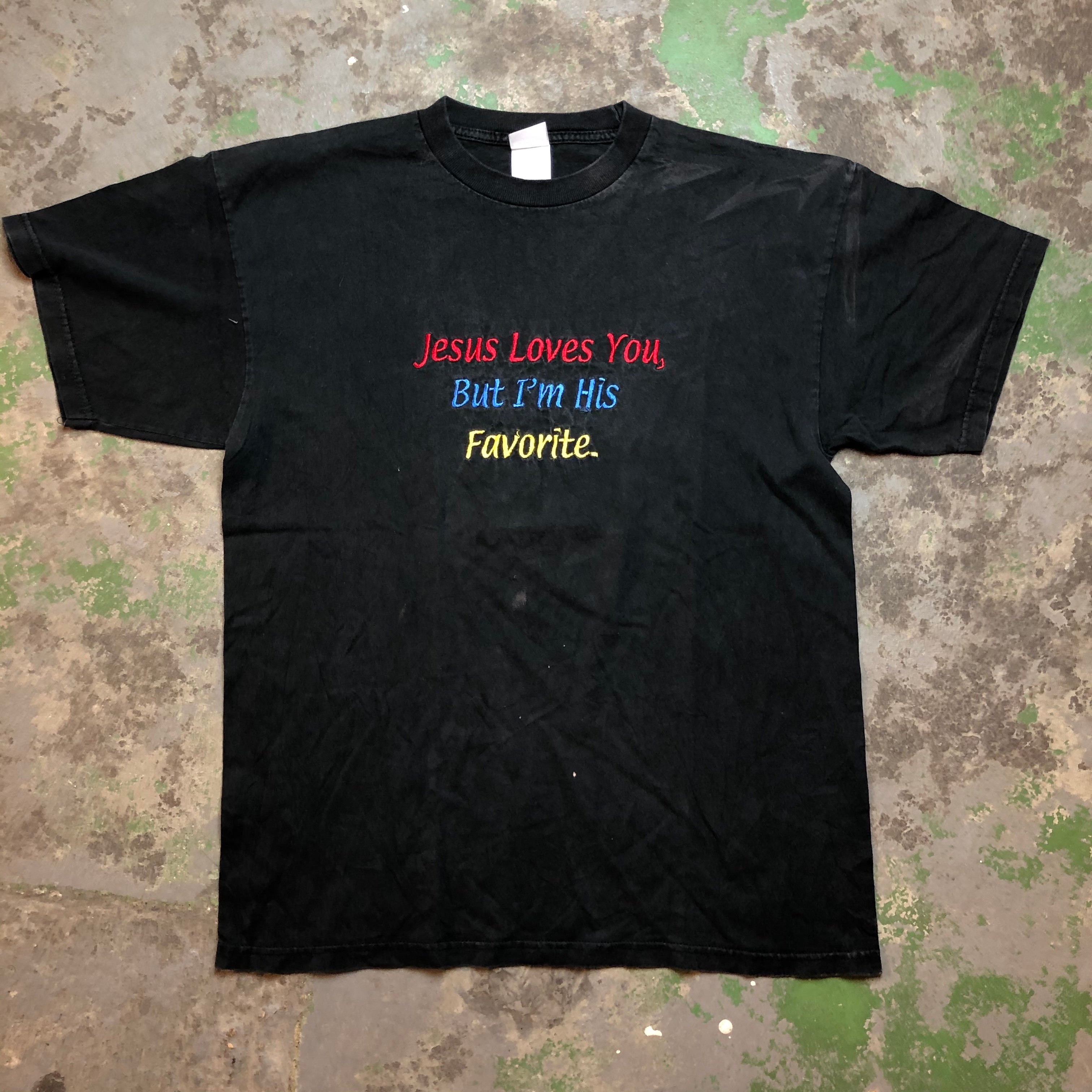 Embroidered Jesus t shirt