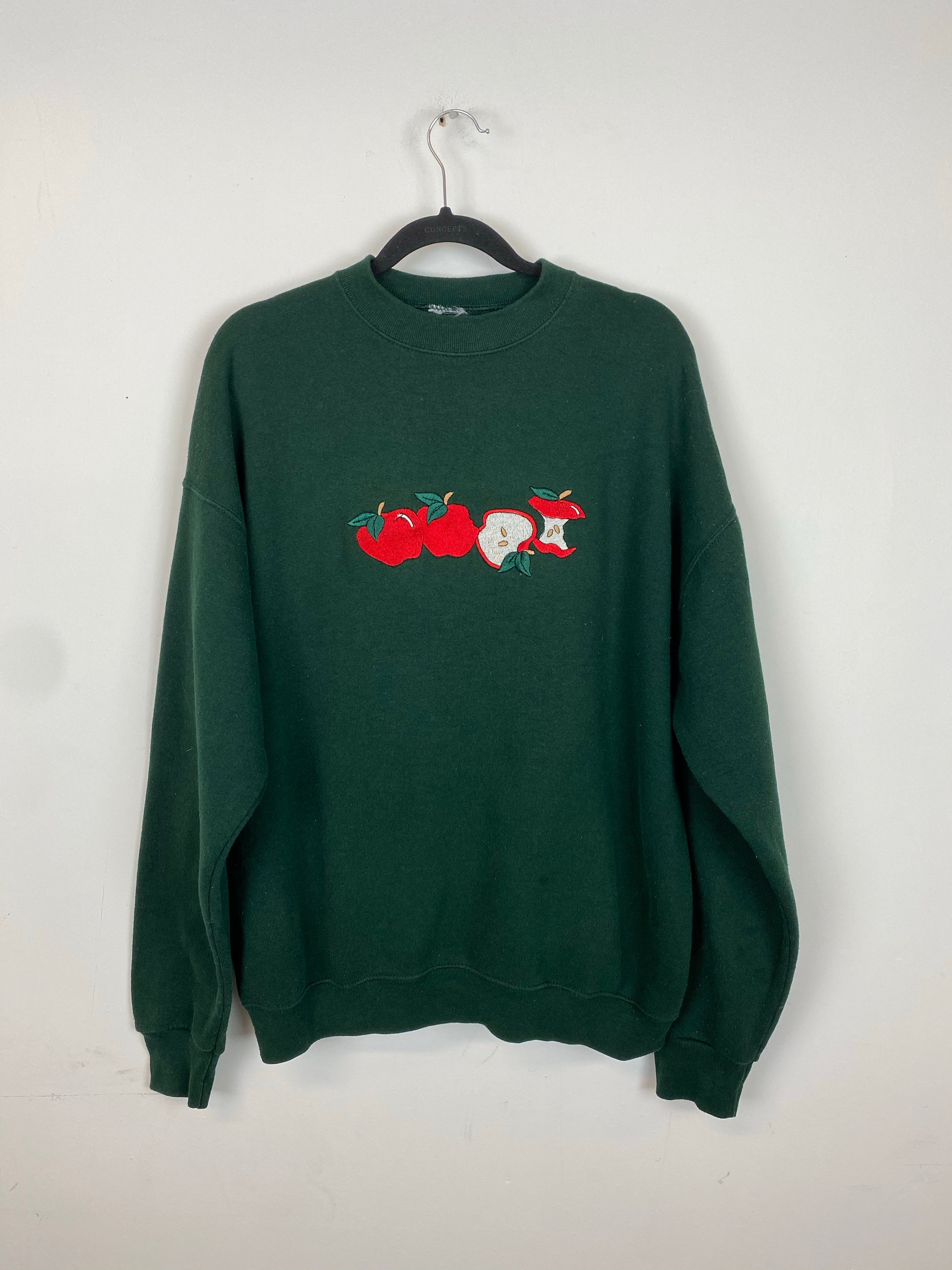 Vintage embroidered apples crewneck - M/L