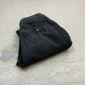 Pleated straight leg corduroy pants