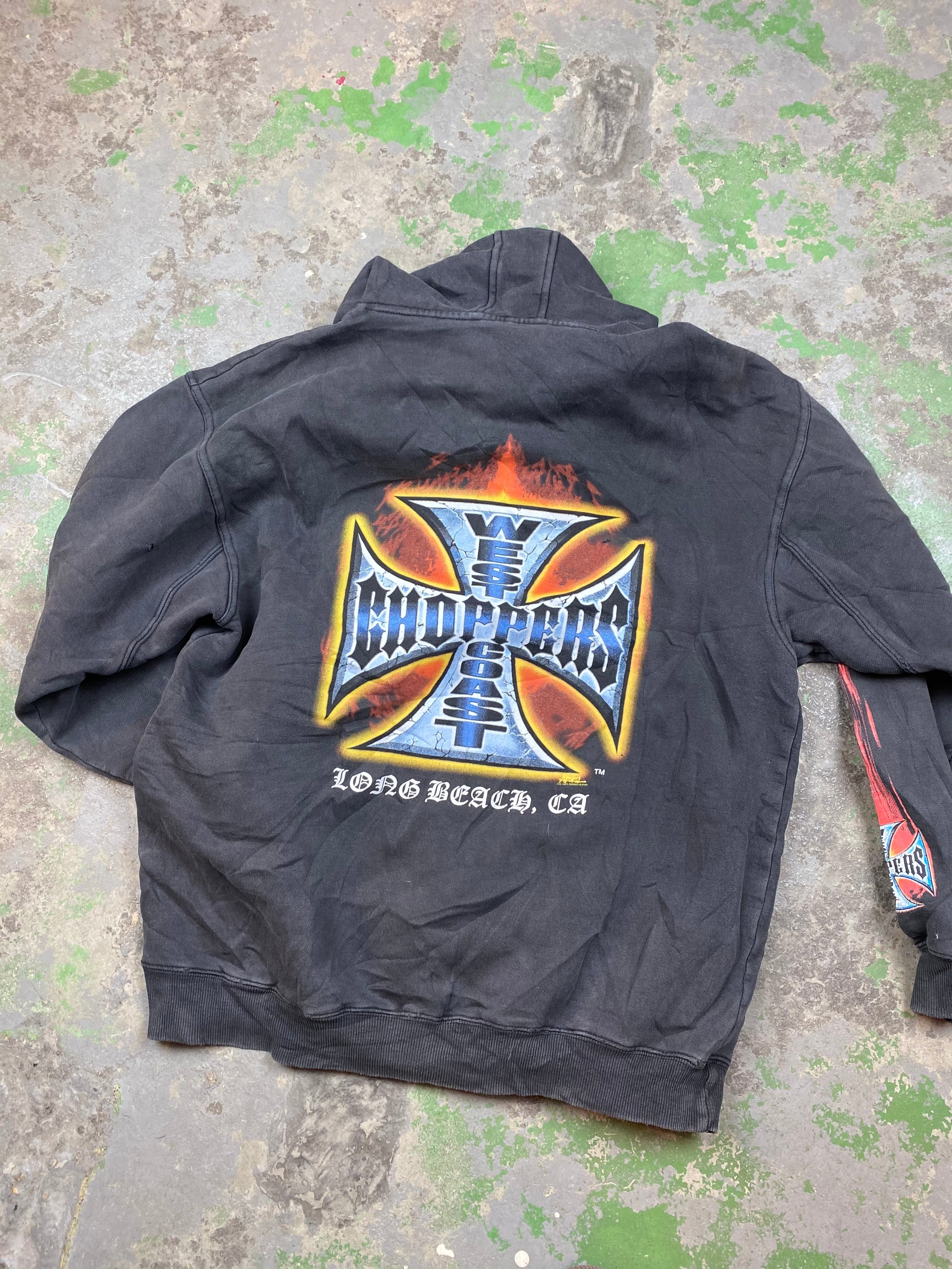 Thrashed 90s west coast choppers hoodie | Luster & Oak – Luster