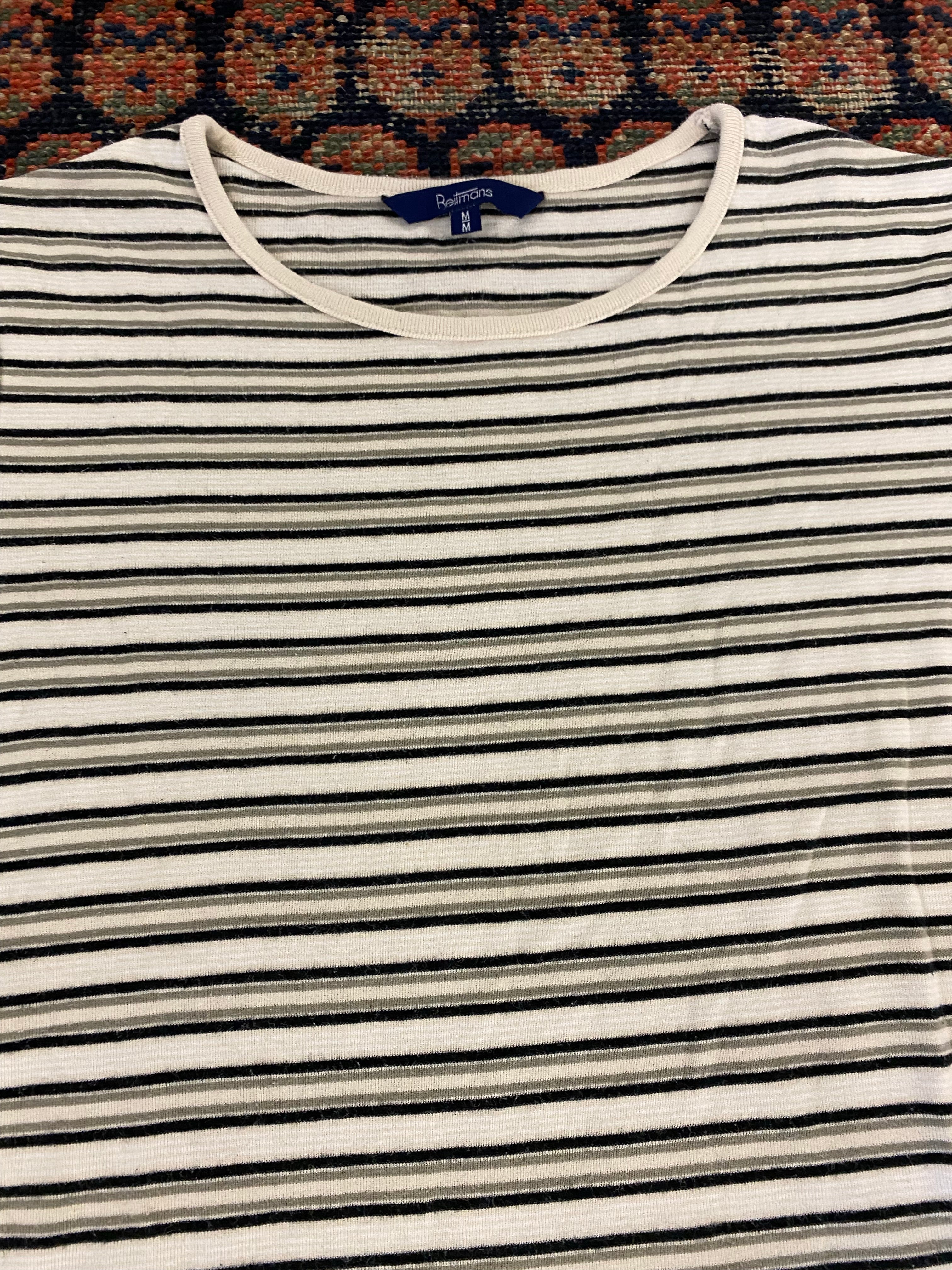 Vintage Striped T Shirt - M