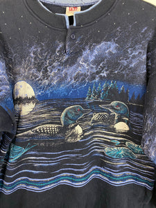 Front and back 90s Loon crewneck