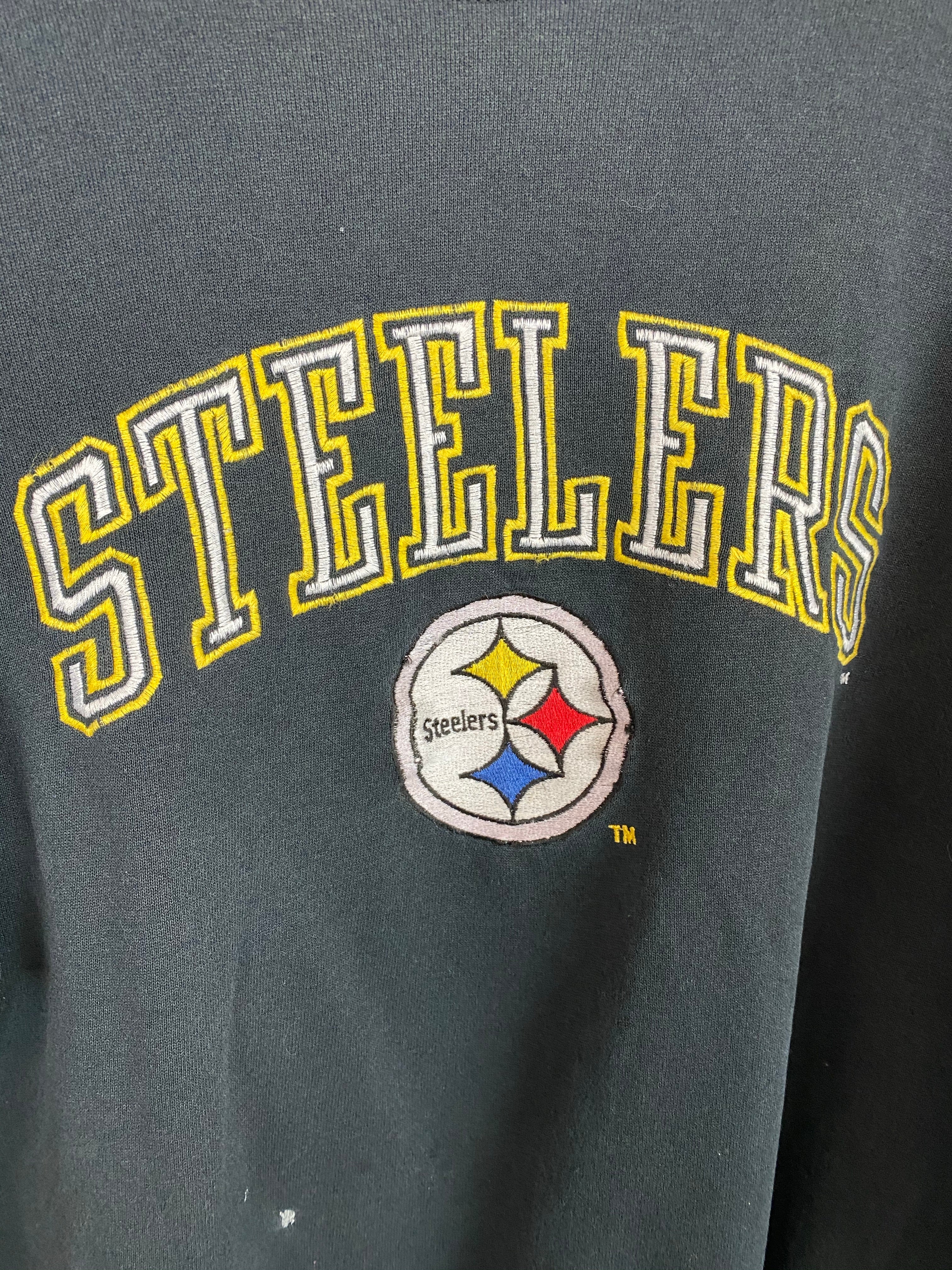 Vintage embroidered Steelers crewneck - M