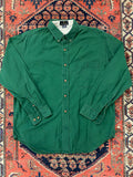 Vintage Green Button Up Shirt - L