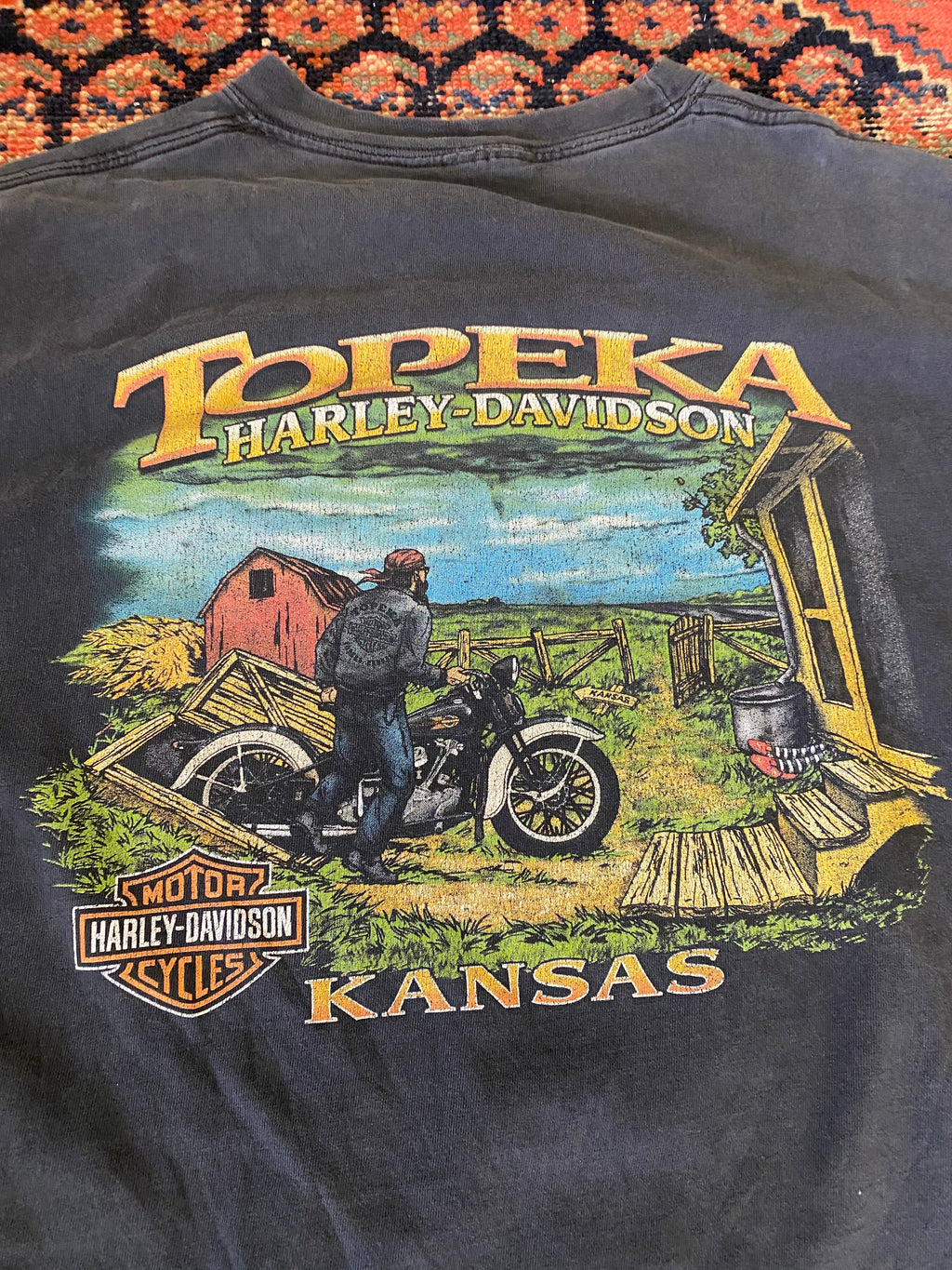 90s Front And Back Harley Davidson Crewneck - L