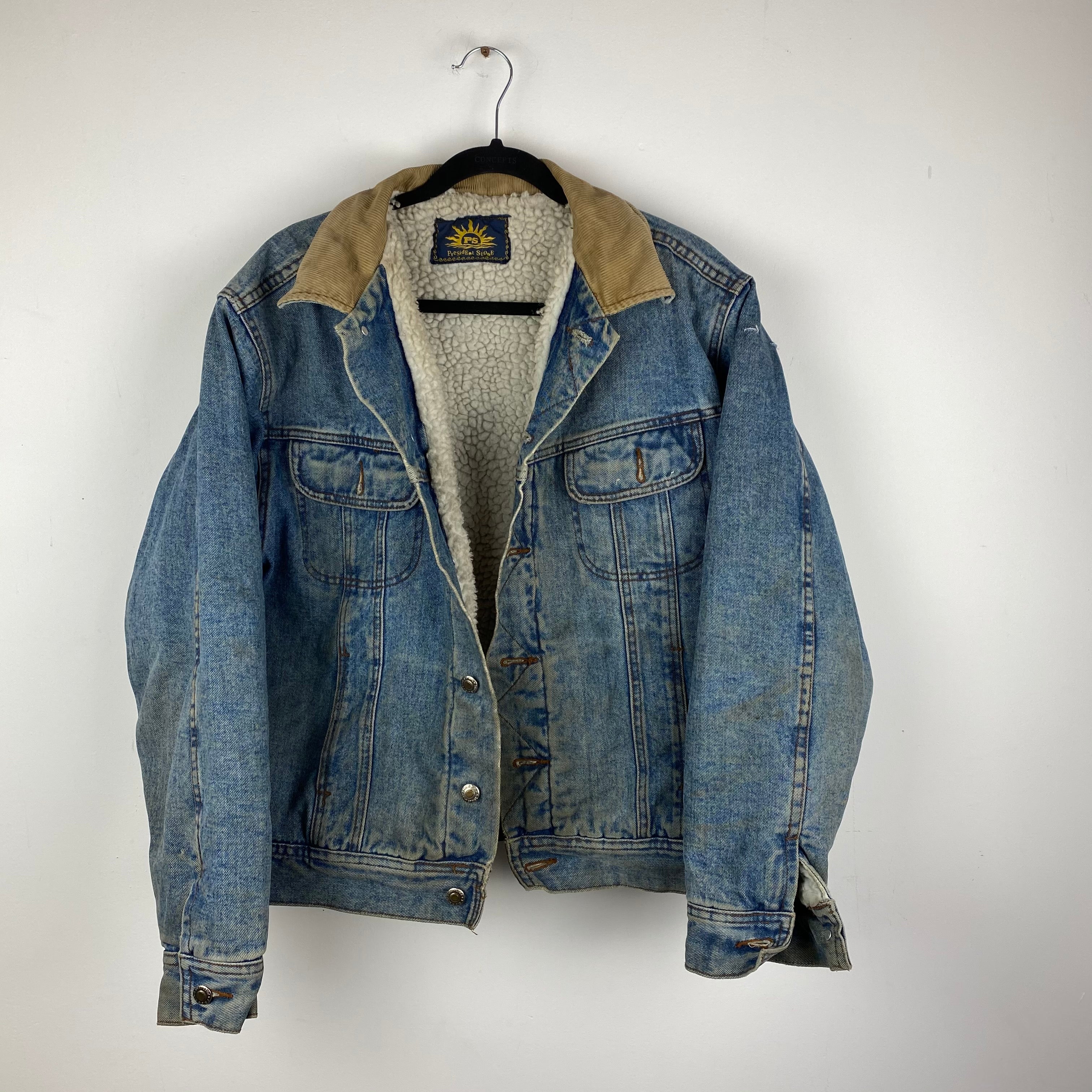 Sherpa lined denim jacket