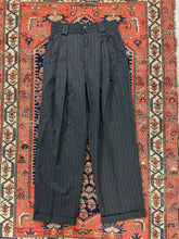 Load image into Gallery viewer, Vintage Striped Pleated Trousers - 29In/W