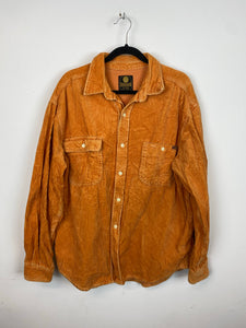 Vintage Orange Thick Corduroy Button Up - L