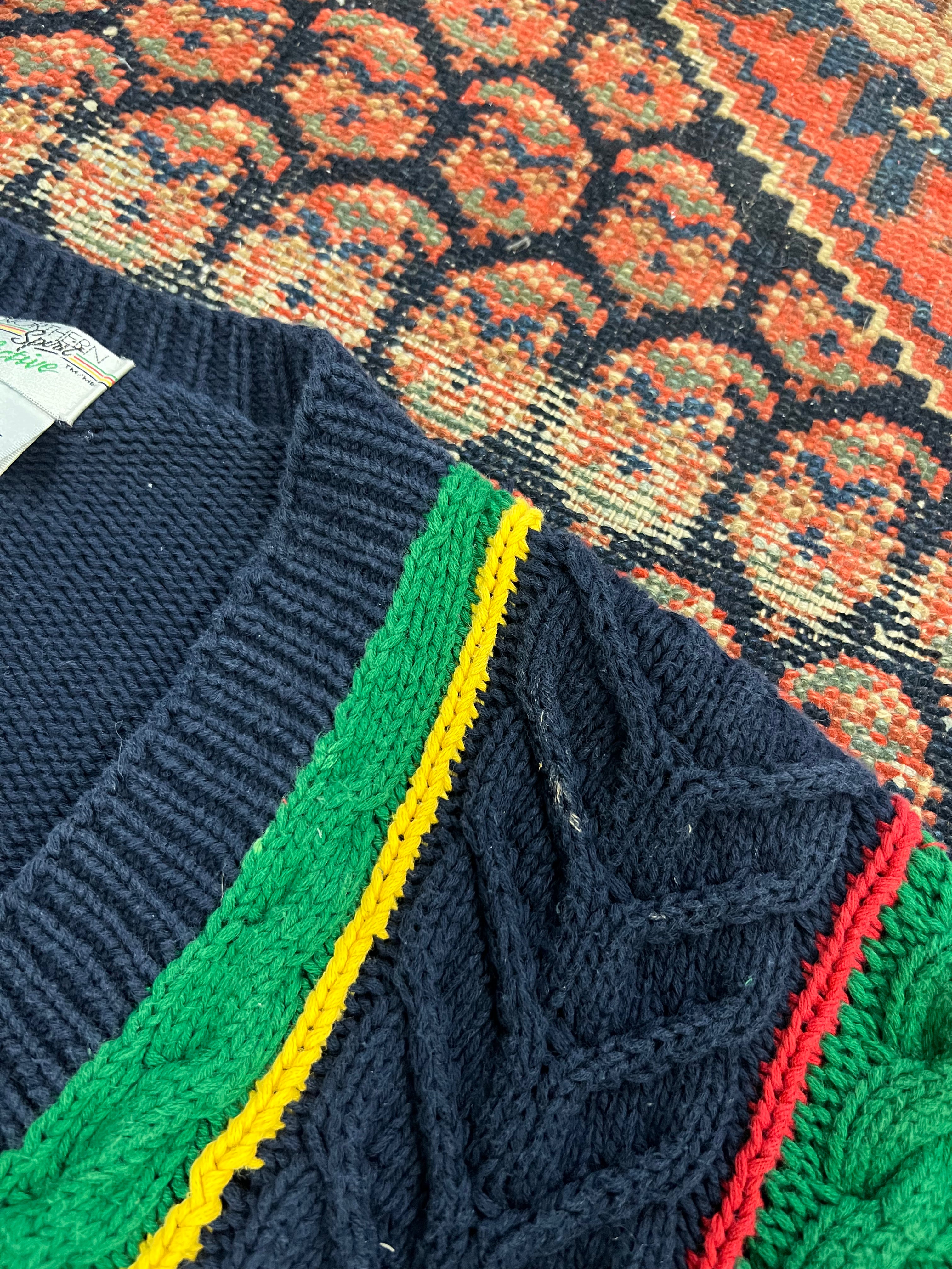 VINTAGE CABLE KNIT CARDIGAN - MEDIUM