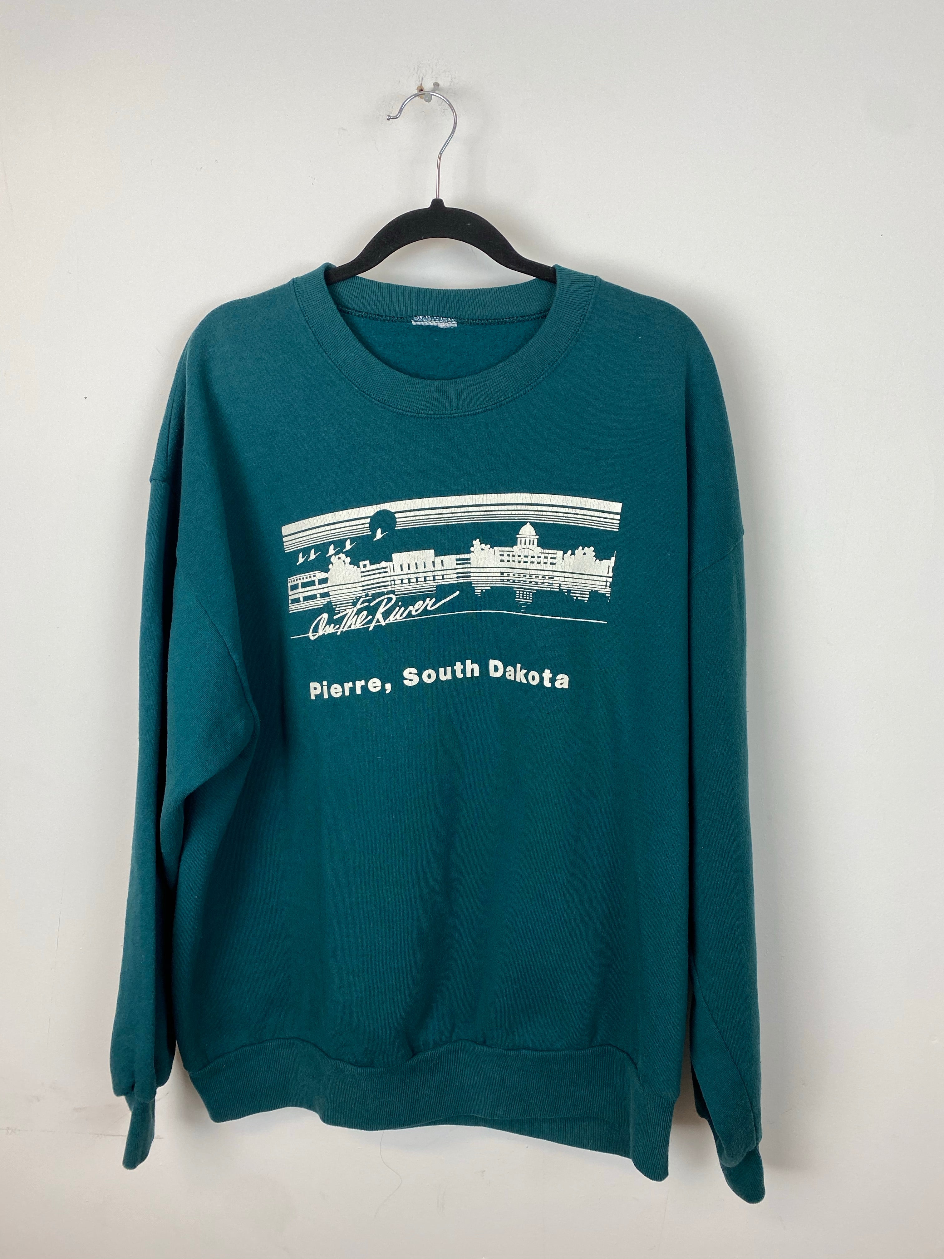 Teal South Dakota crewneck - M