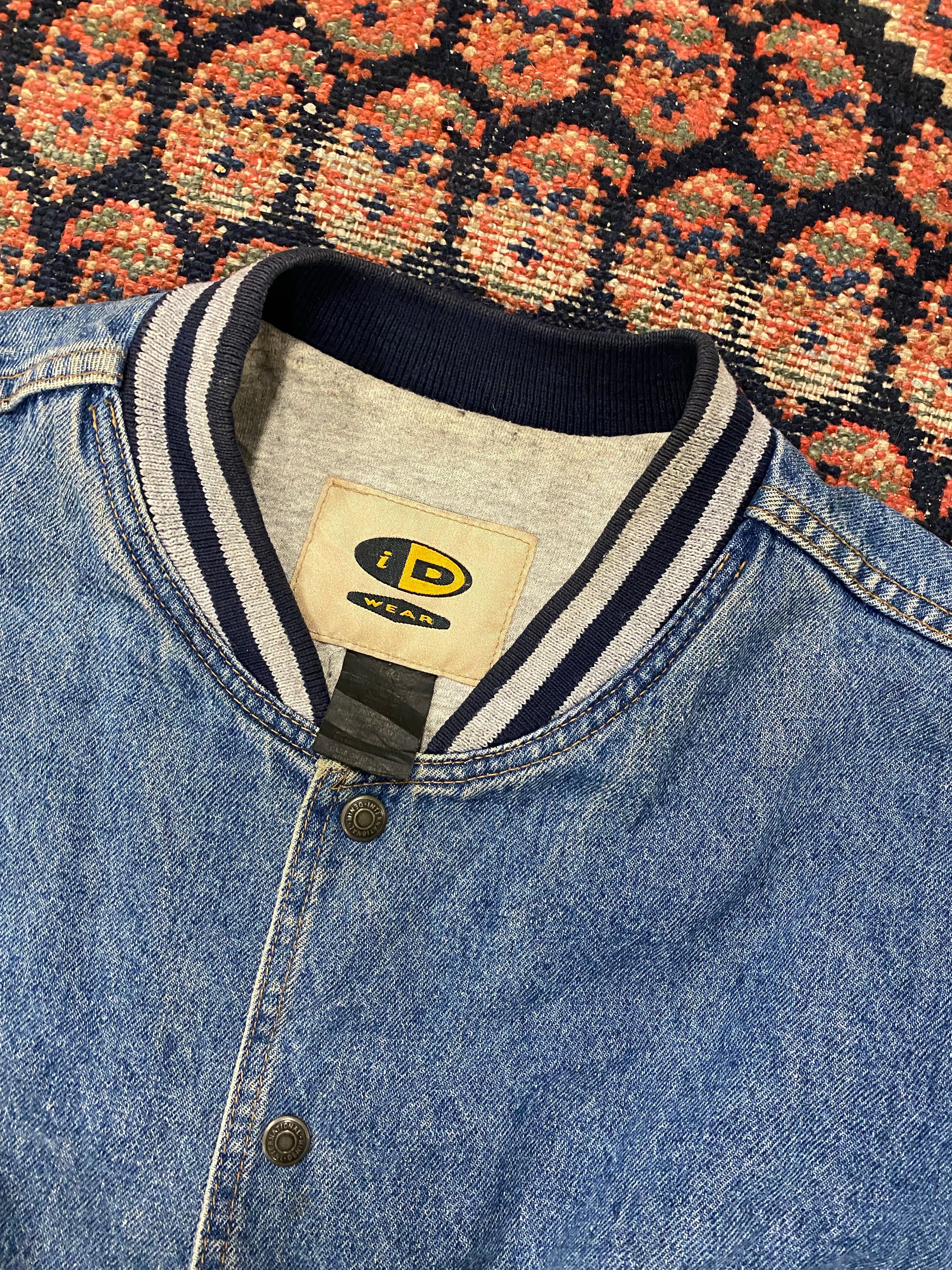 Vintage Denim Varsity Jacket L – Luster and Oak - Main Image