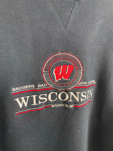 90s embroidered Wisconsin crewneck