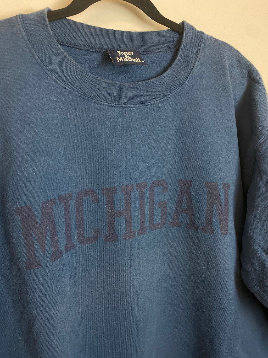 Vintage Heavy Weight Indigo Michigan Crewneck - XL