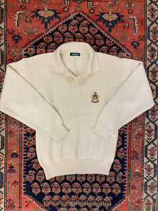 Vintage Knitted Collared Sweater - M