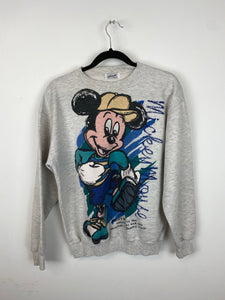 90s Front And Back Mickey Mouse Crewneck - XS/S