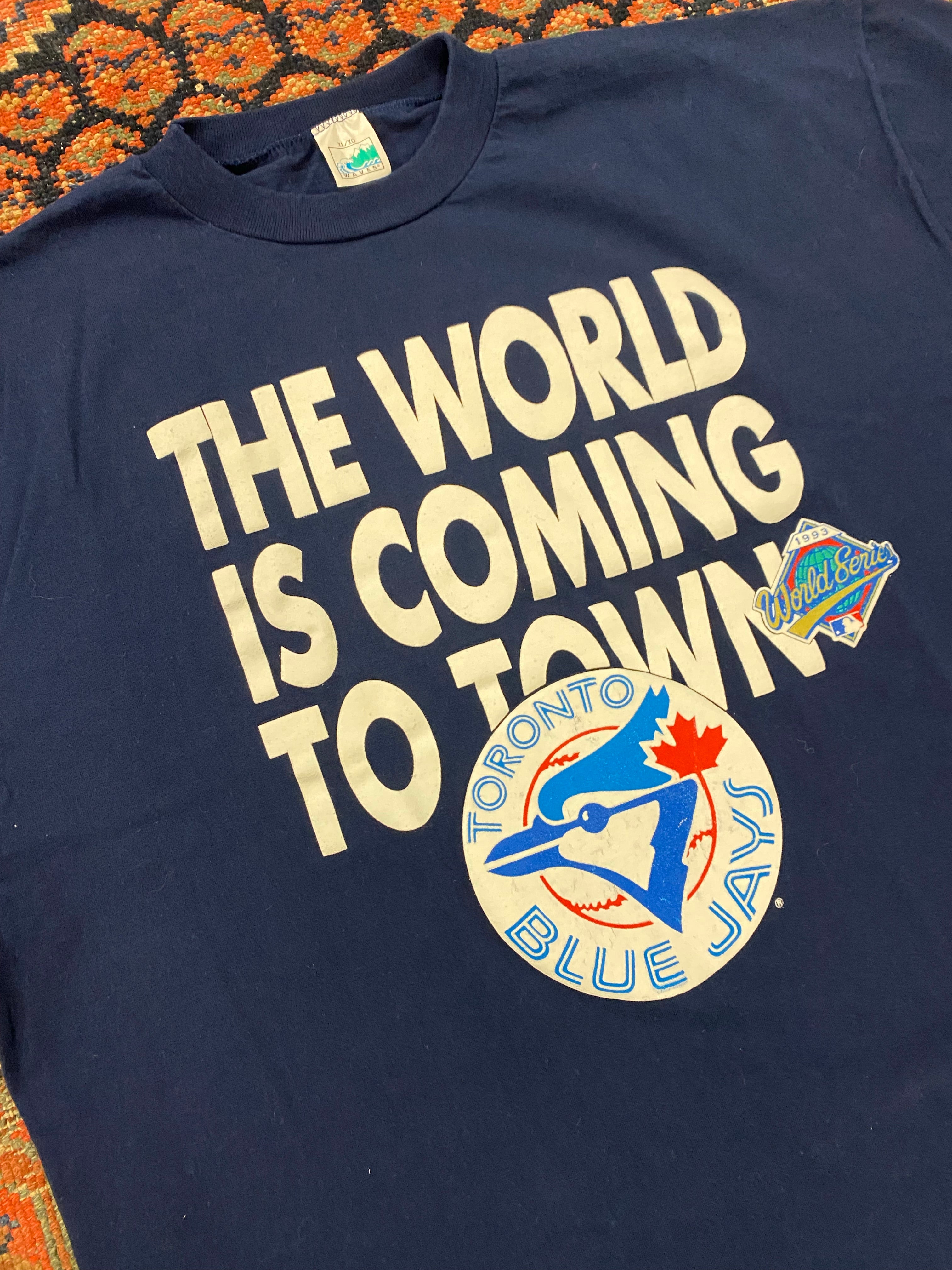 90s Front And Back Blue Jays T Shirt - XL