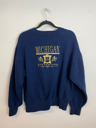 Vintage Embroidered Michigan Crewneck - M