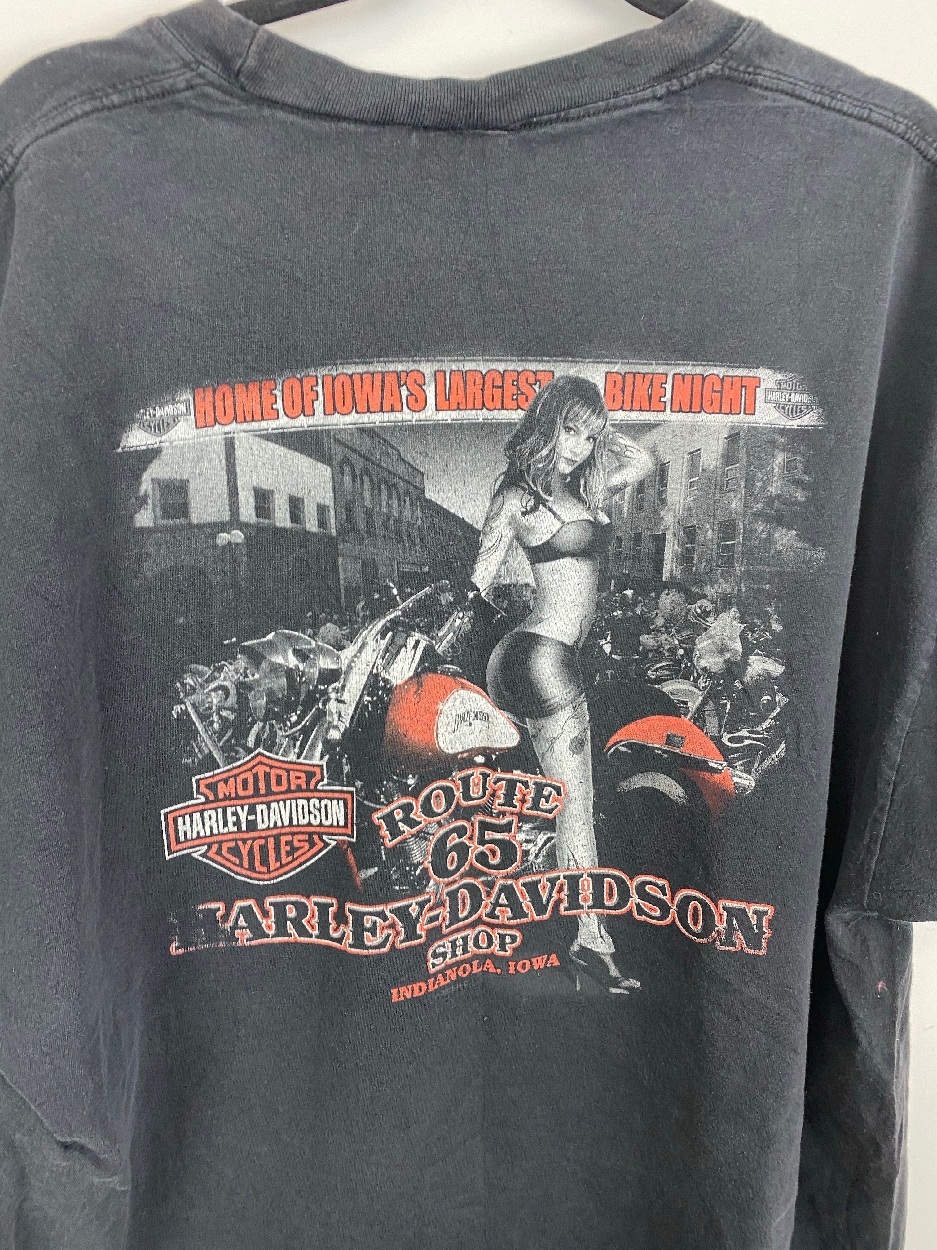 Front and back faded Harley Davidson t shirt