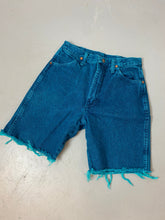 Load image into Gallery viewer, Vintage High Waisted Frayed Wrangler Denim Shorts - 27in