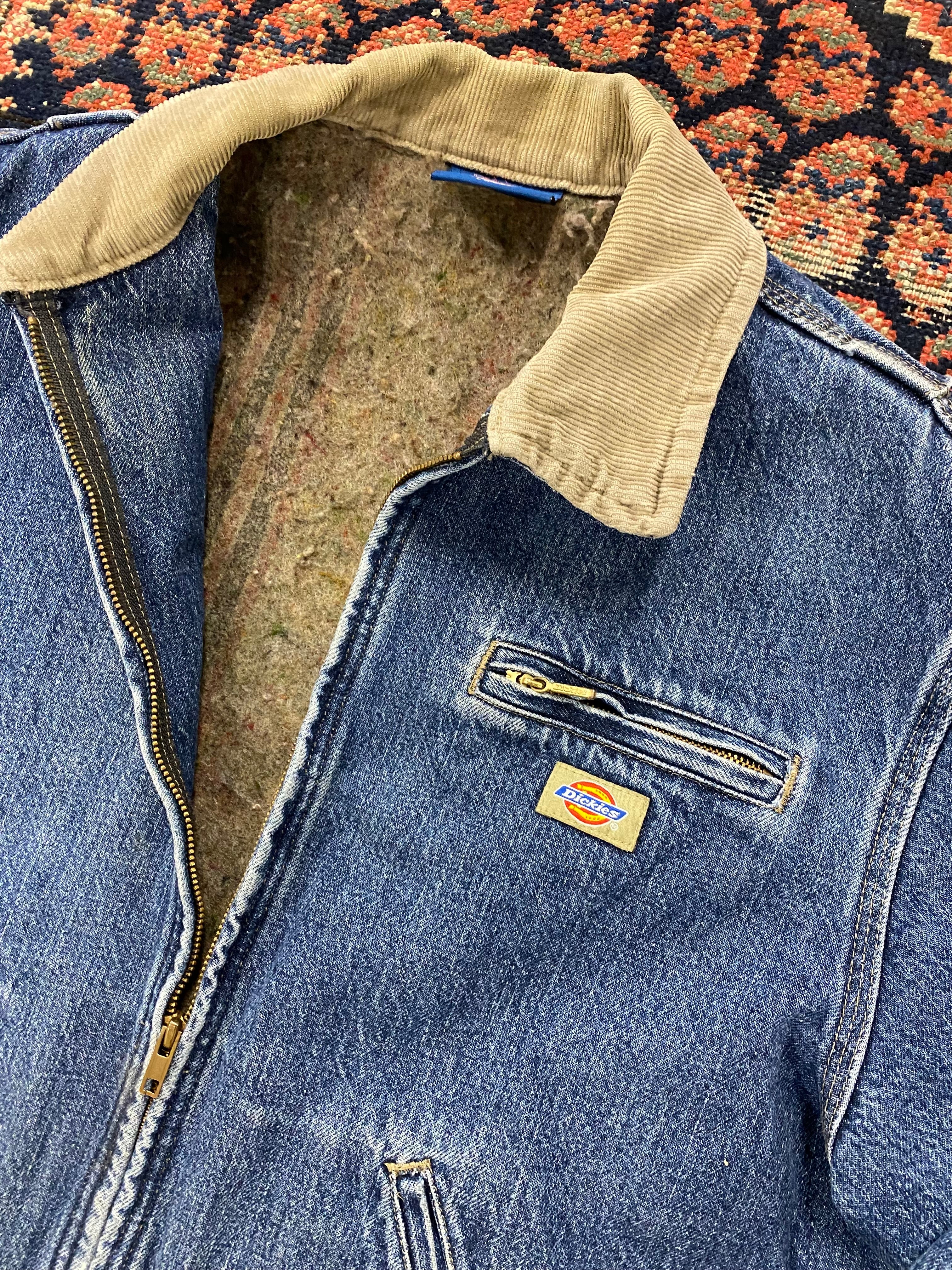 90s Dickie’s Full-Zip Lined Denim Jacket - S