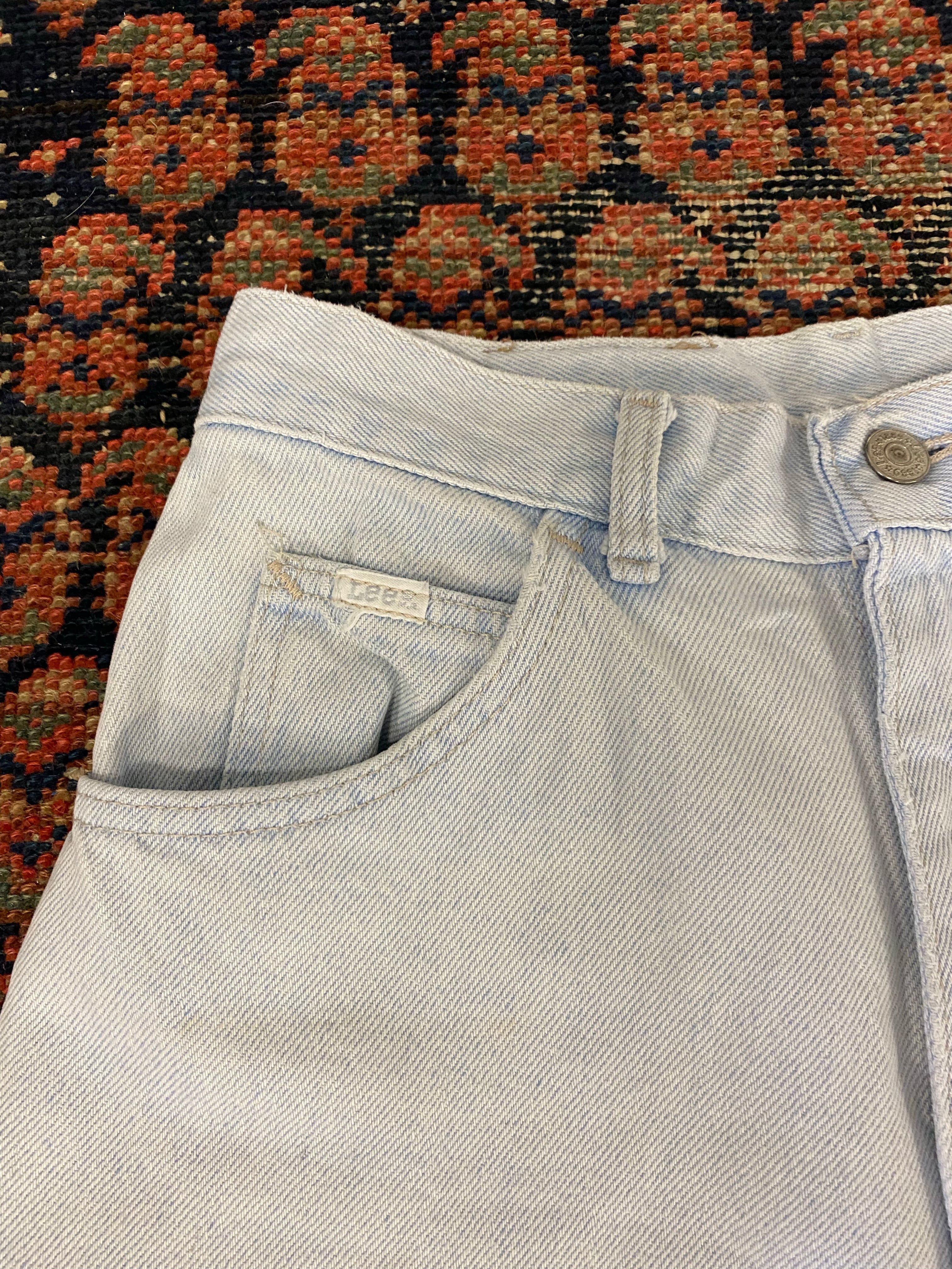 Vintage High Waisted Lee Denim Shorts - 25in