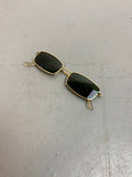Square Gold Framed Black Tinted Sunglasses