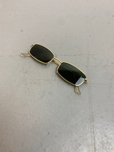 Square Gold Framed Black Tinted Sunglasses