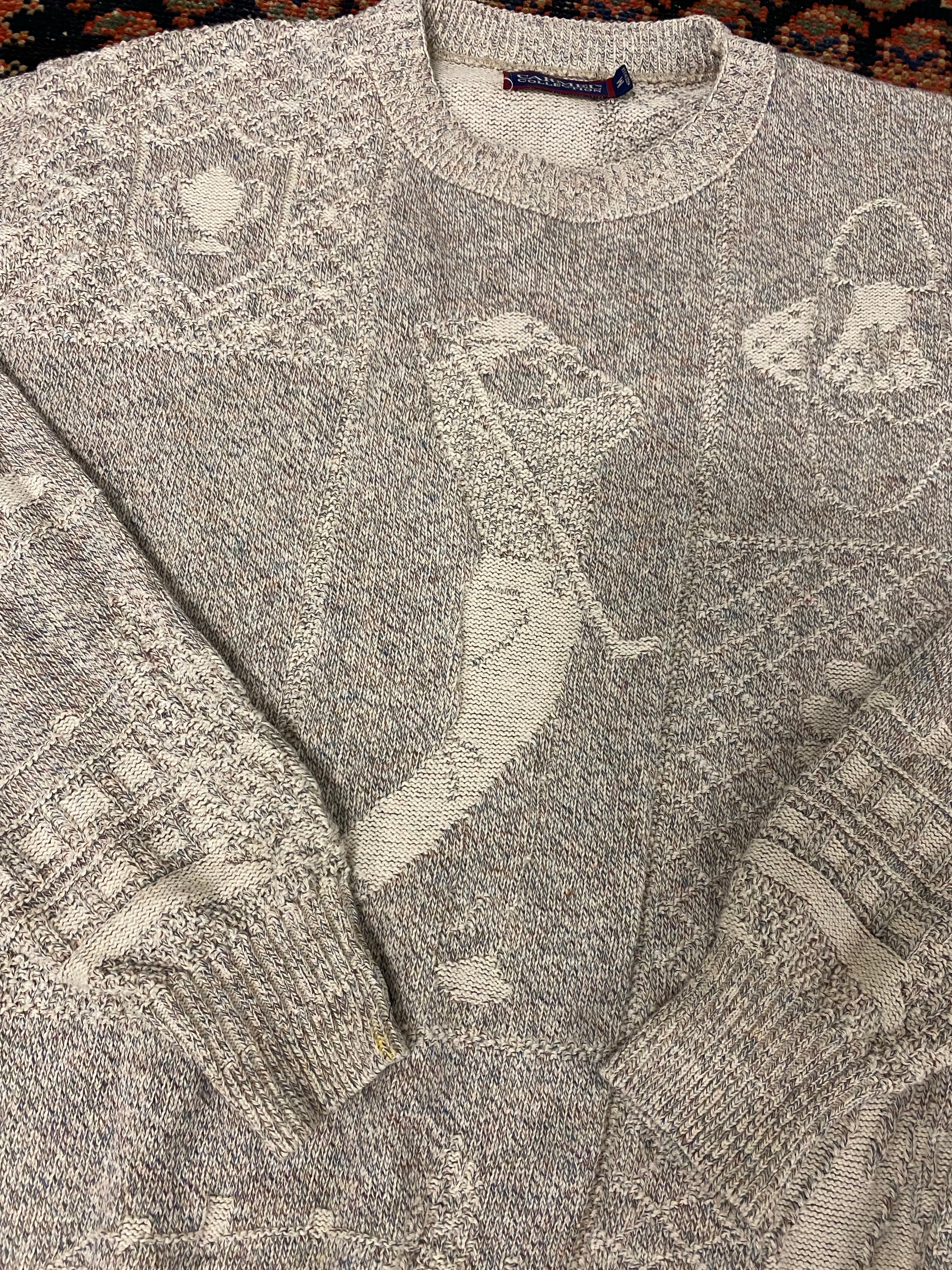 Vintage Knit Golf Sweater - M