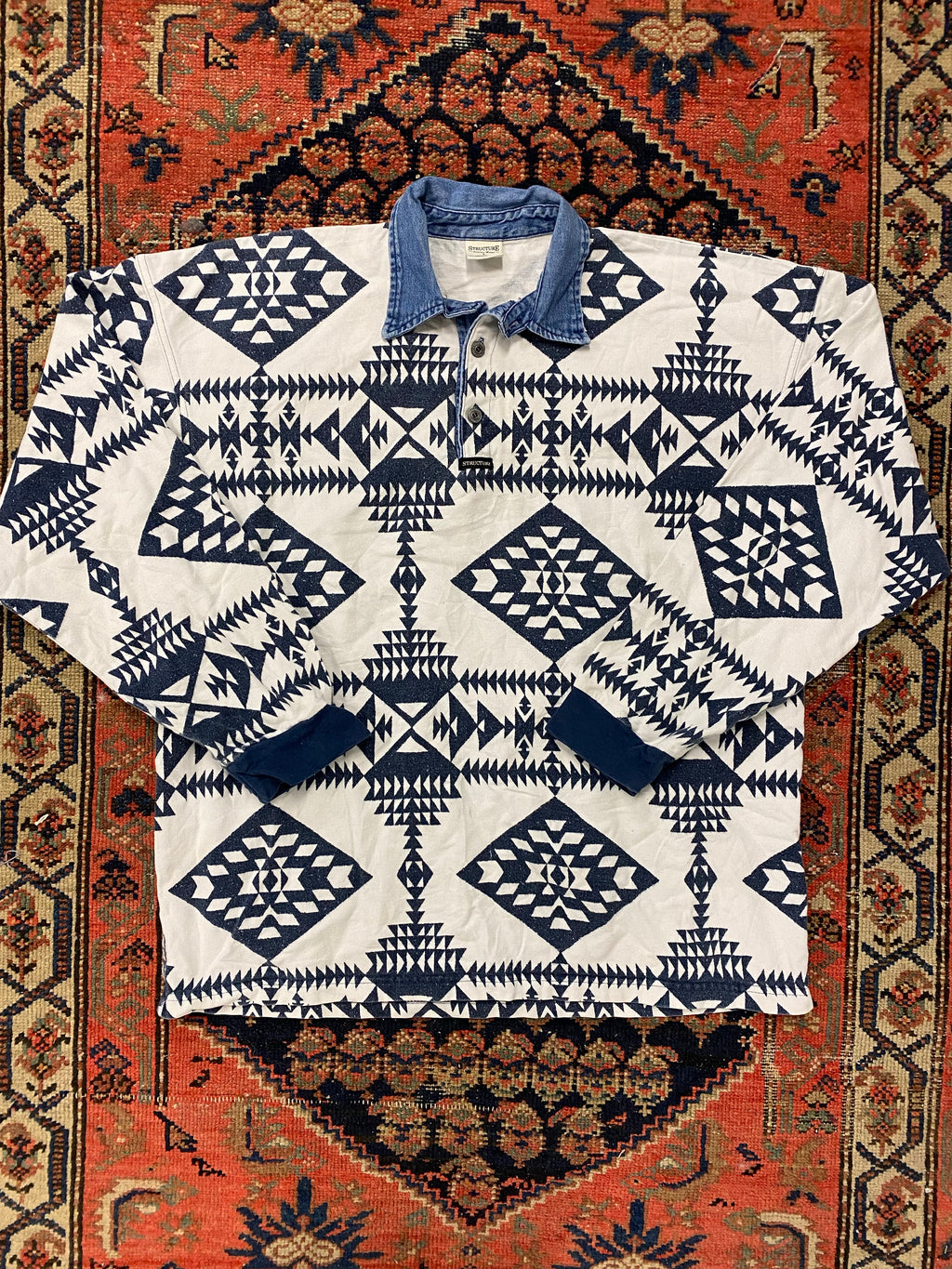 Vintage Aztec Pull Over - L