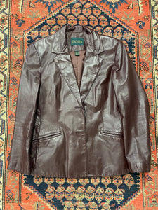 Vintage Burgundy Leather Danier Jacket - WMNS - S