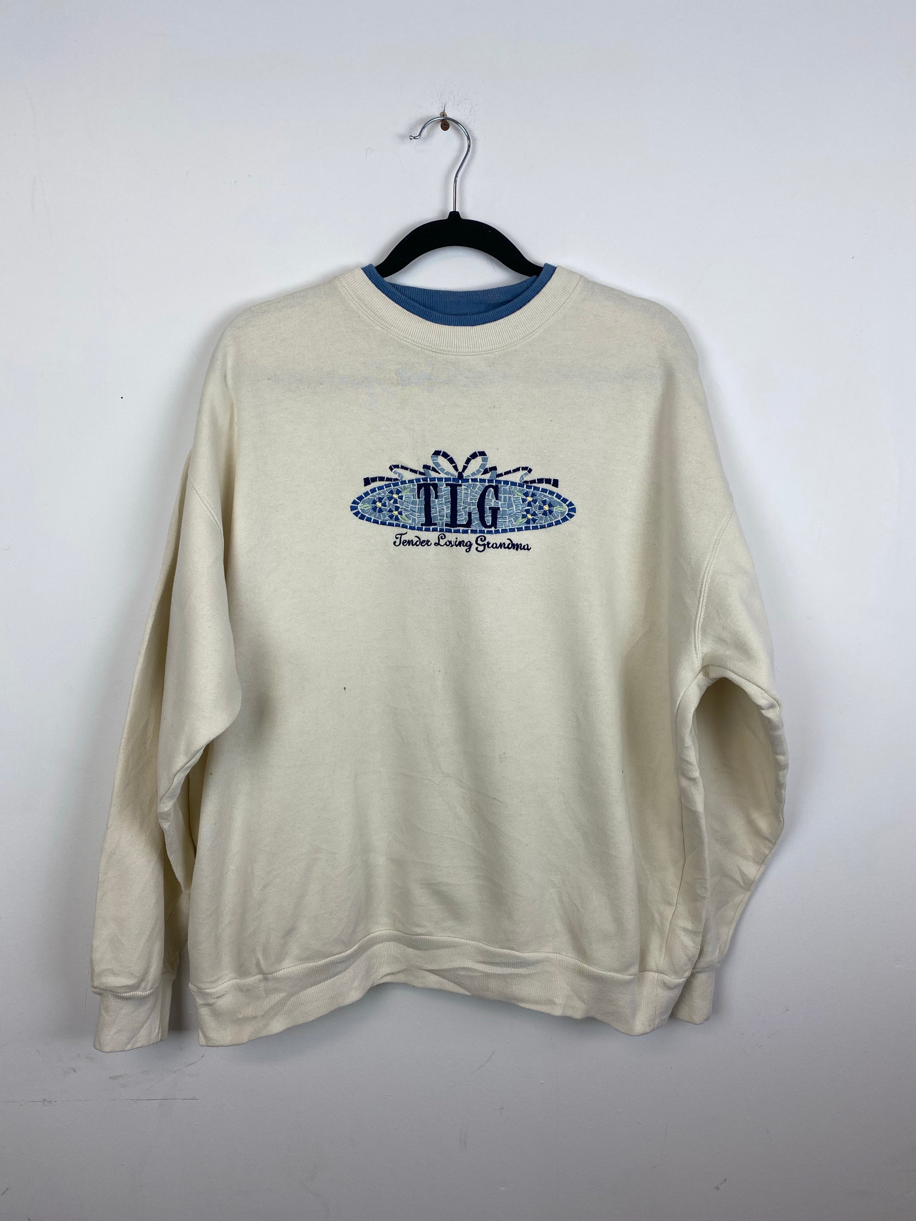 90s embroidered Tender loving grandma crewneck