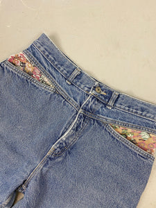 90s blue notes high waisted denim shorts - 29in