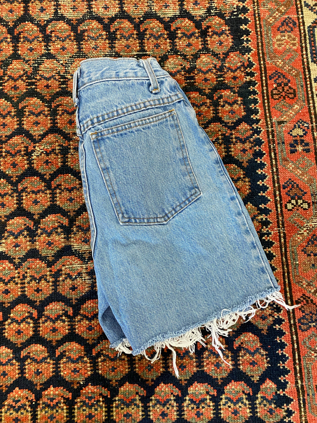 90s Made In The Shade High Waisted Frayed Denim Shorts - 24in
