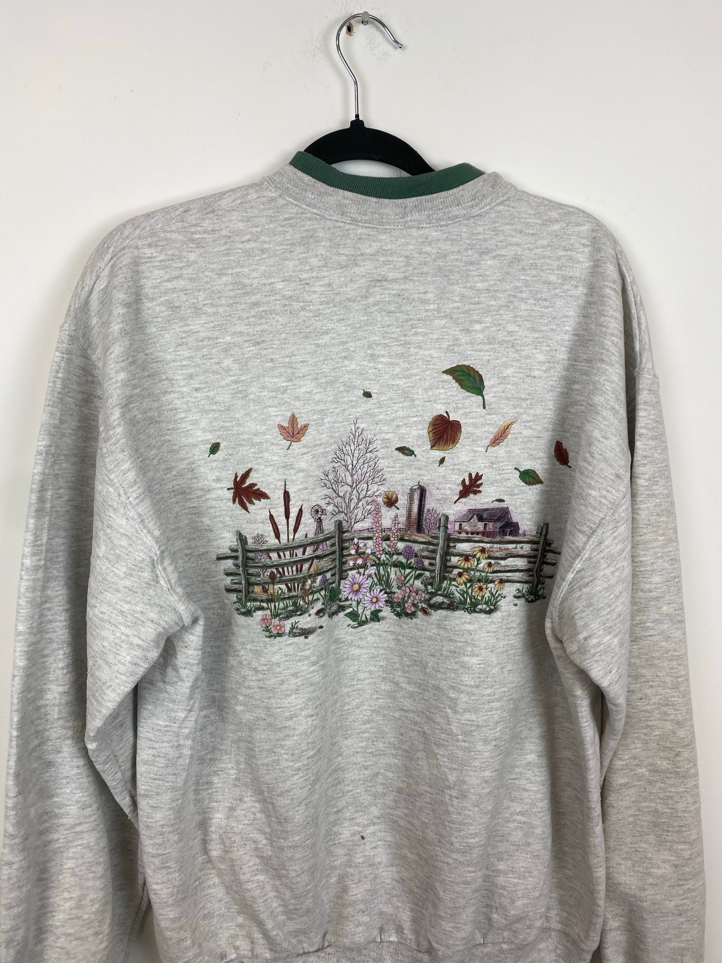Vintage front and back daisy crewneck - M
