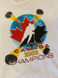 2002 Canada Hockey Champions T Shirt - L